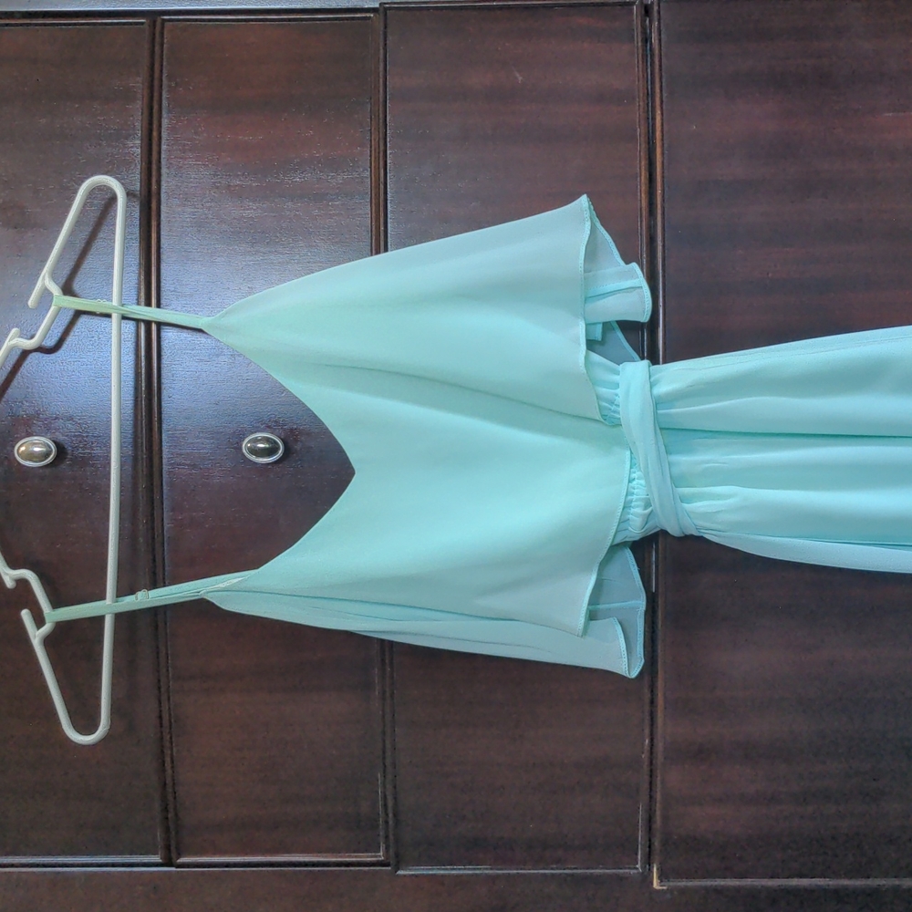 Bridesmaids dress, mint color, size small